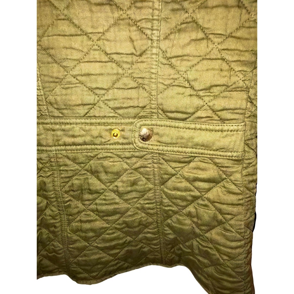 J.Crew Quilted  Field Jacket Women Size S Olive Green Moss Utility Barn Coat - Picture 7 of 13